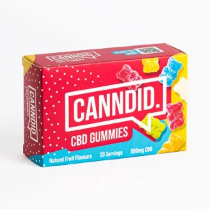 Matte finish custom CBD gummies box design