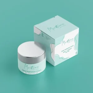 Matte finish custom cream packaging box design